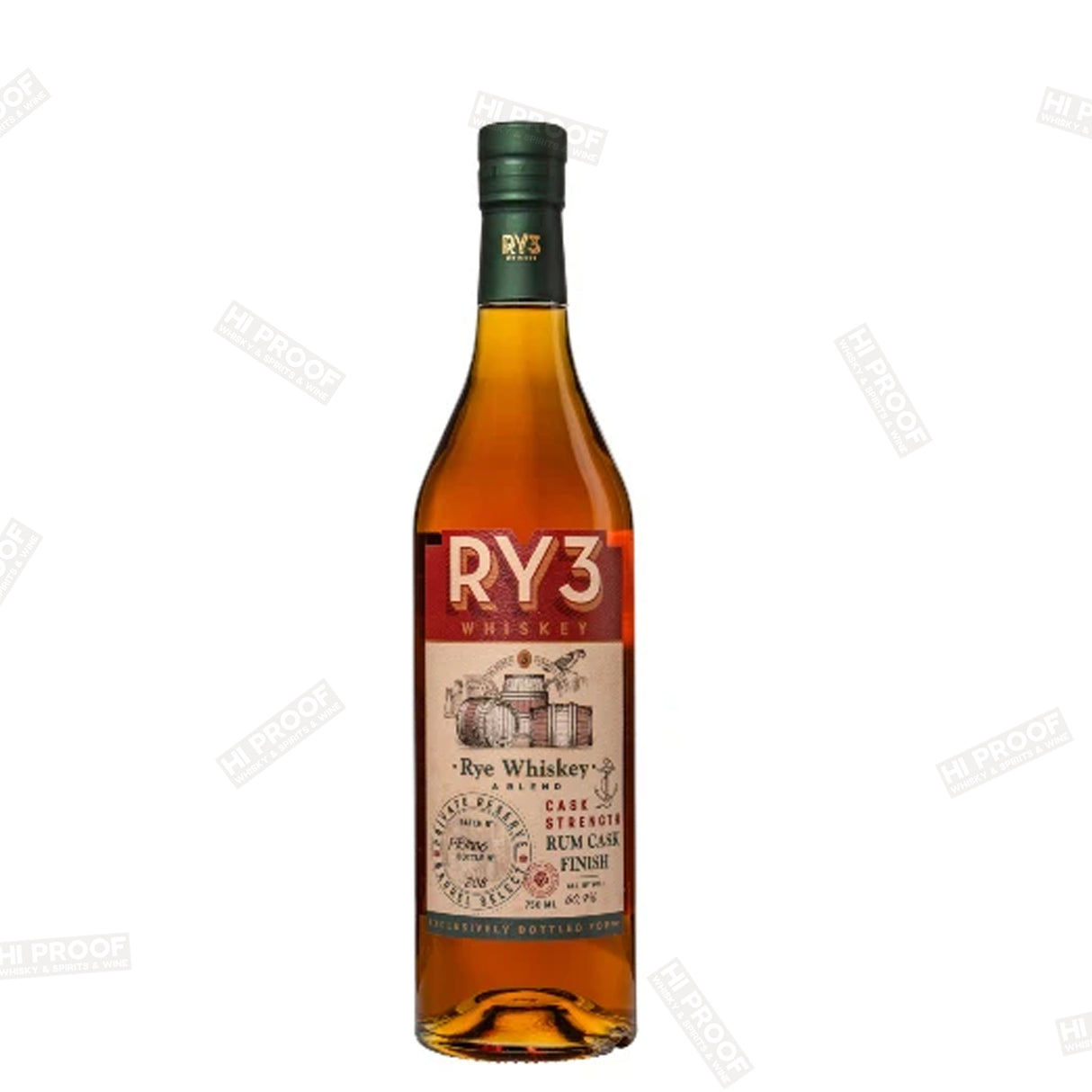 RY3 Whisky Rum Cask Finish Cask Strength Single Barrel 750ml