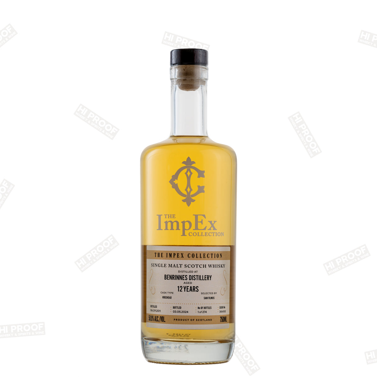 The ImpEx Collection Benrinnes Distillery 2011 12 Year Old Single Malt Whisky 750ml