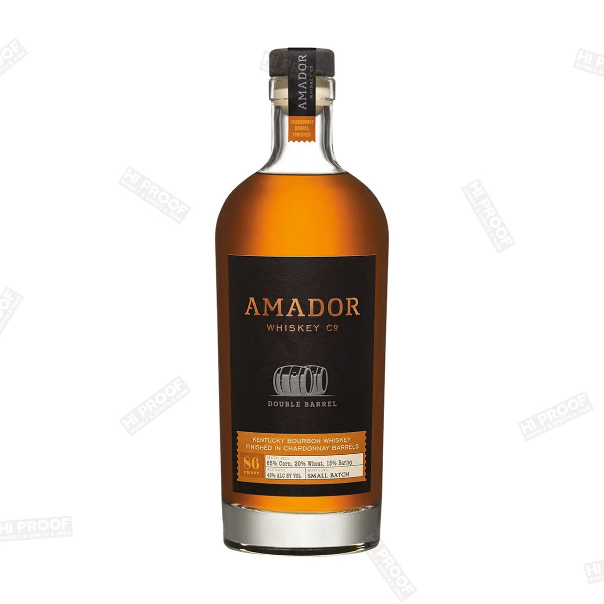 Amador Double Barrel Bourbon Finished in Chardonnay Barrel 750 ML - Hi Proof - Amador