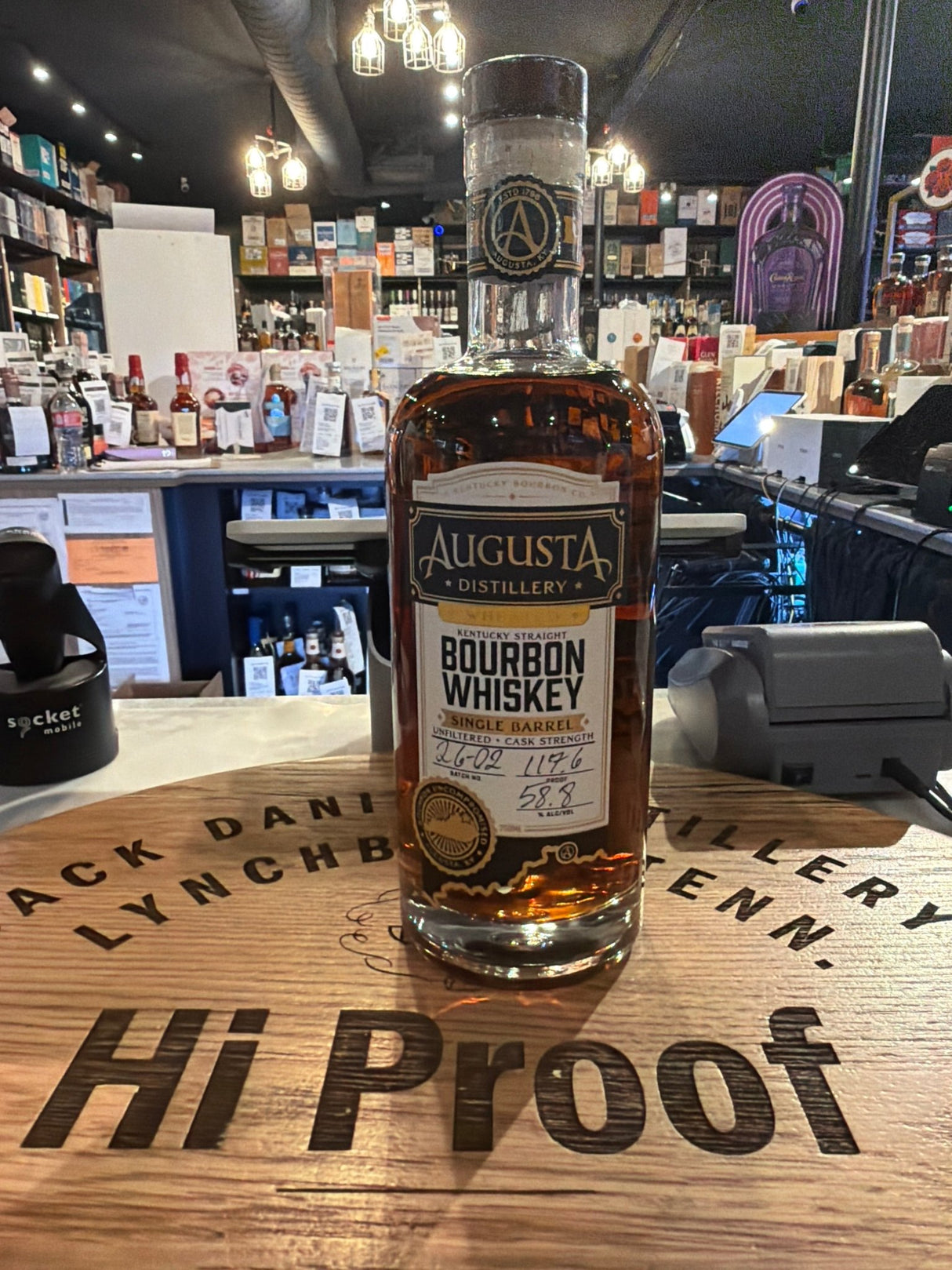 Augusta Distillery Wheated Bourbon Whiskey Cask Strength Single Barrel 750ml - Hi Proof - Augusta