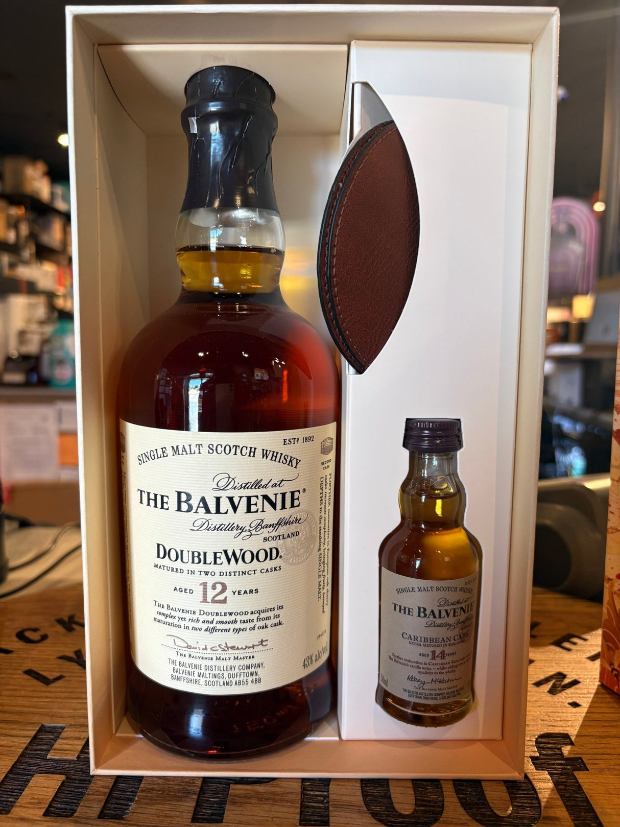 Balvenie 12 Year Doublewood 750ml with 14 Years 50ml Gift Pack - Hi Proof - Balvenie