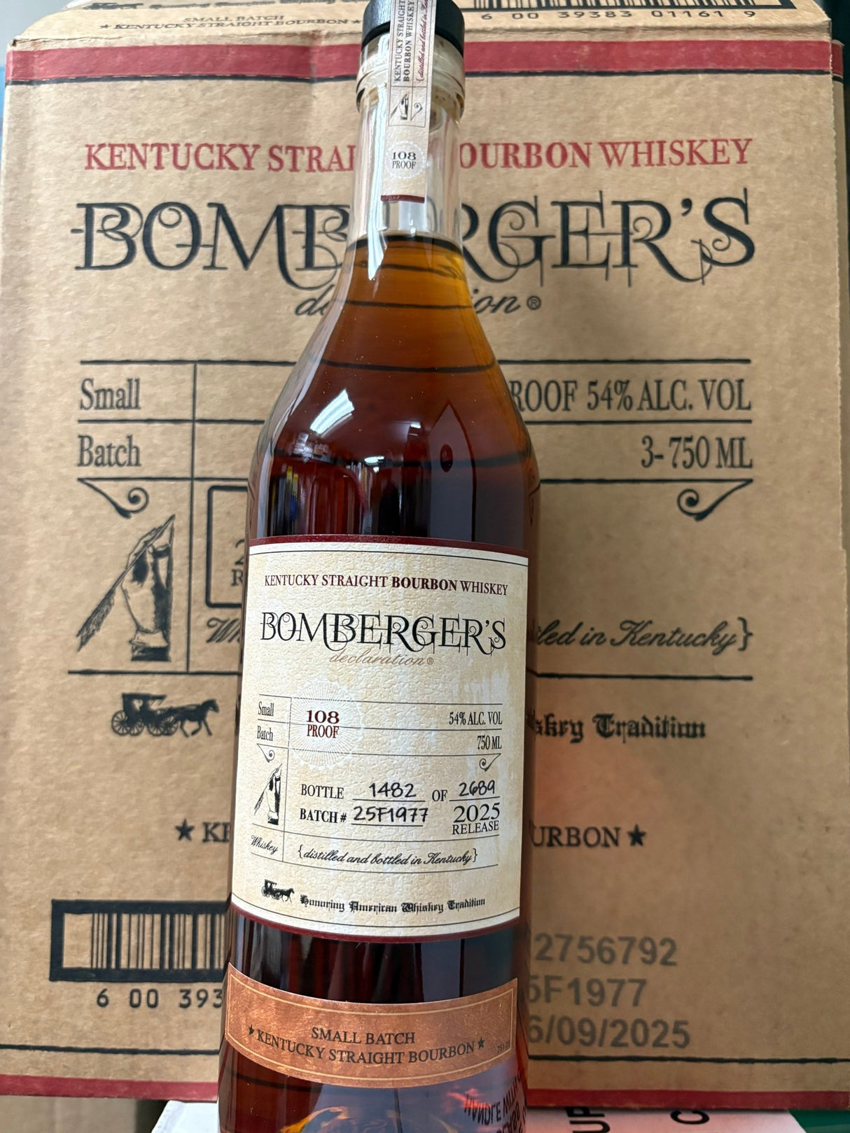 Bomberger's Declaration 2025 Release 108 Proof 750mL - Hi Proof - Bomberger's