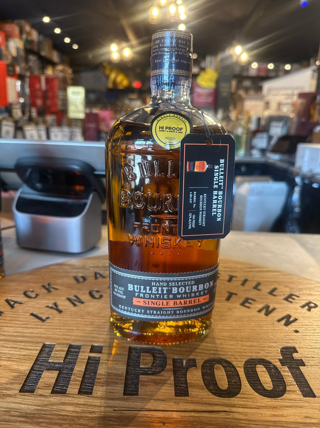 Bulleit Single Barrel Bourbon 4 - B3 - 637) 750ml - Hi Proof - Bulliet