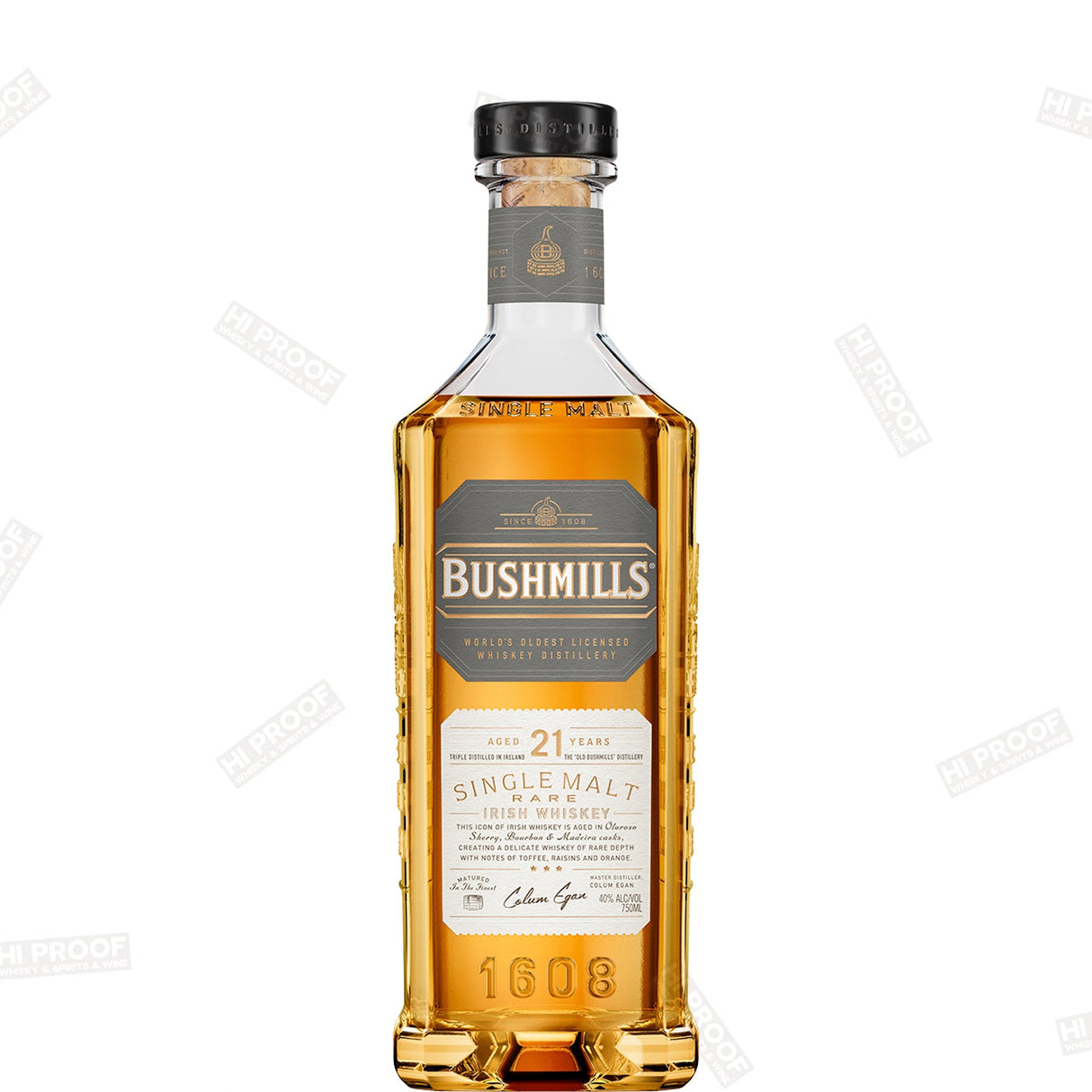 Bushmills 21 Year Old Single Malt Irish Whiskey 750ml - Hi Proof - Bushmills