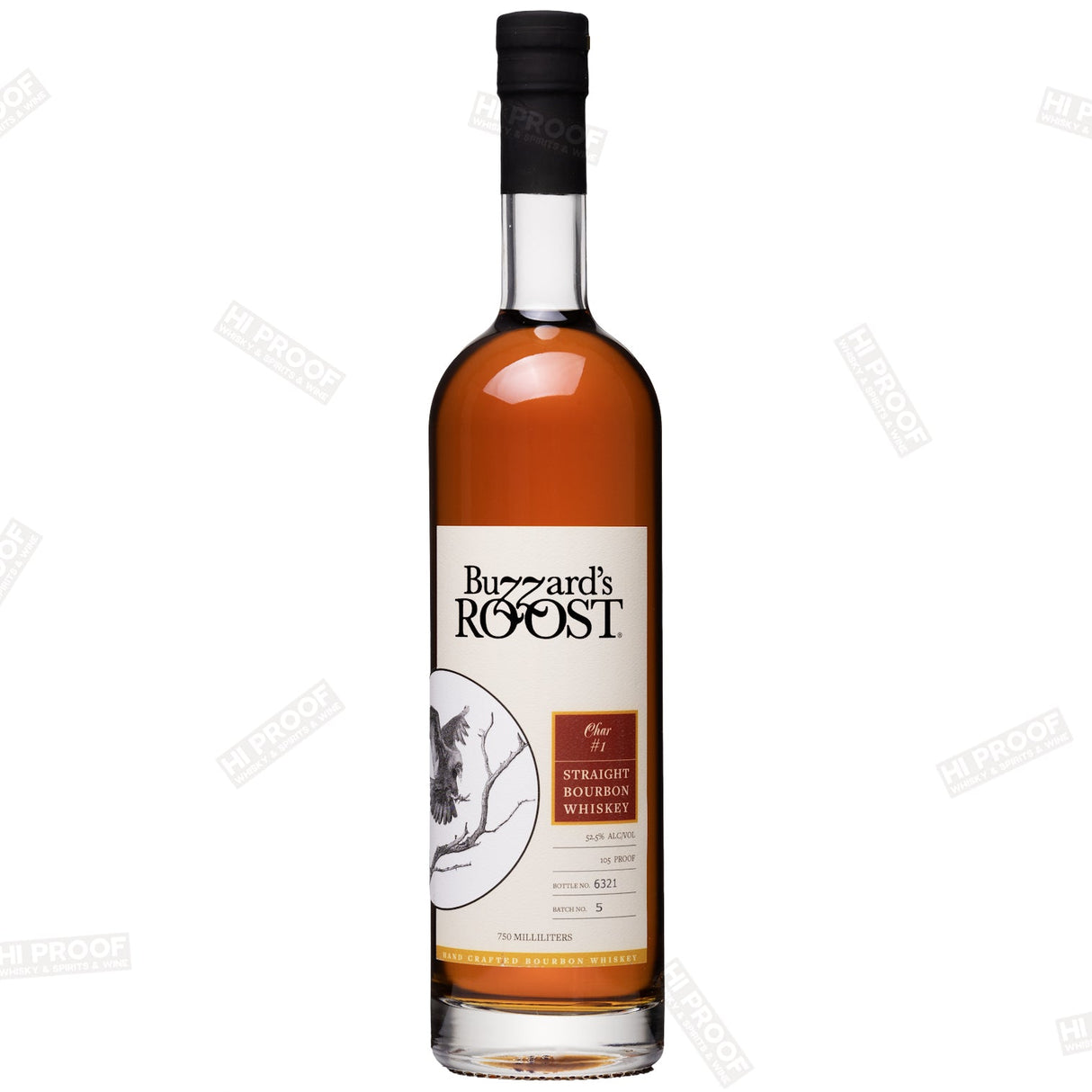Buzzard's Roost Char 1 Straight Bourbon Whiskey 750ml - Hi Proof - Buzzard's Roost