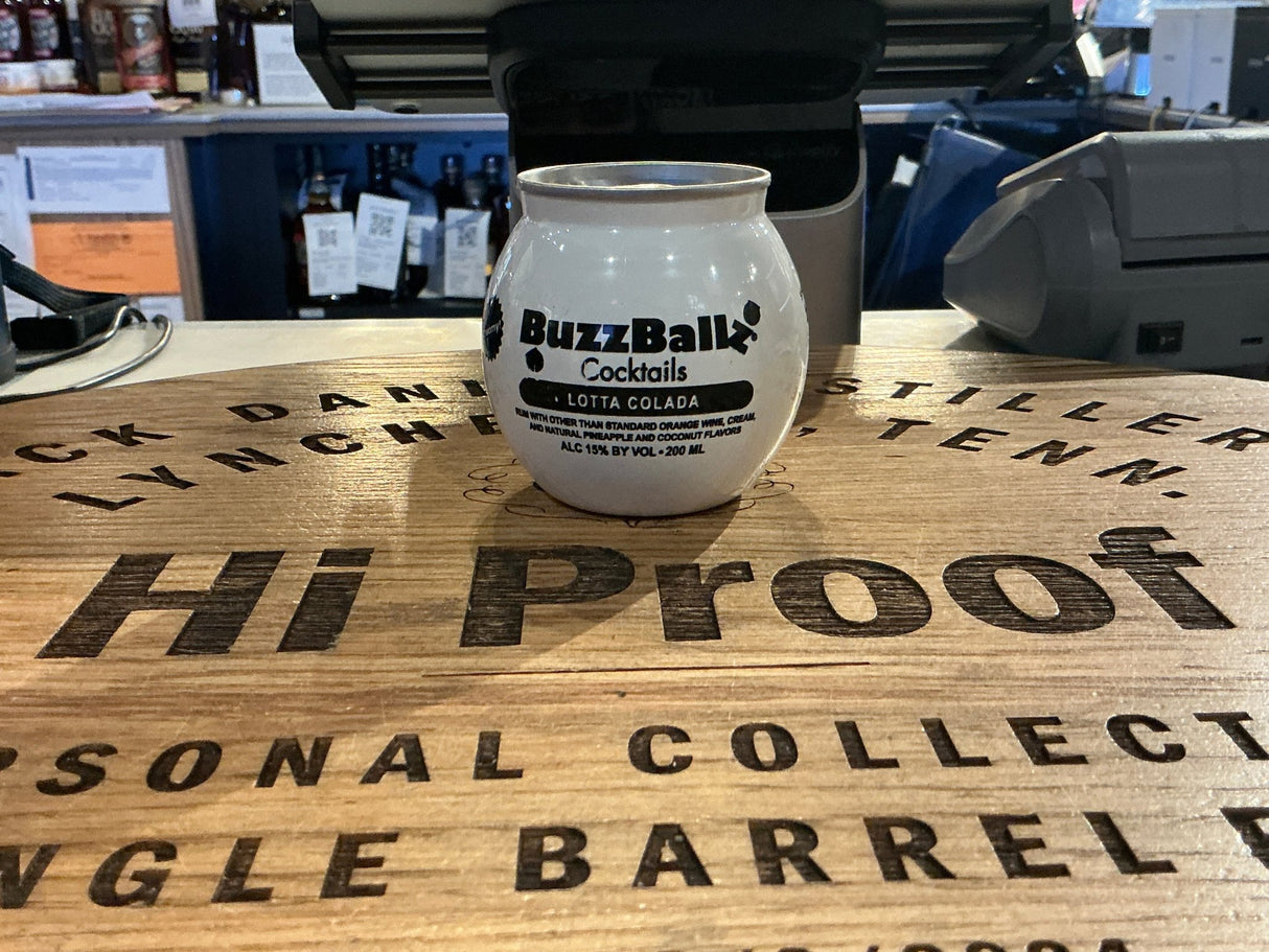 Buzzballz Lotta Colada Cocktail 200ml - Premium Pina Colada Flavored Alcoholic Beverage - Hi Proof - Buzzballz