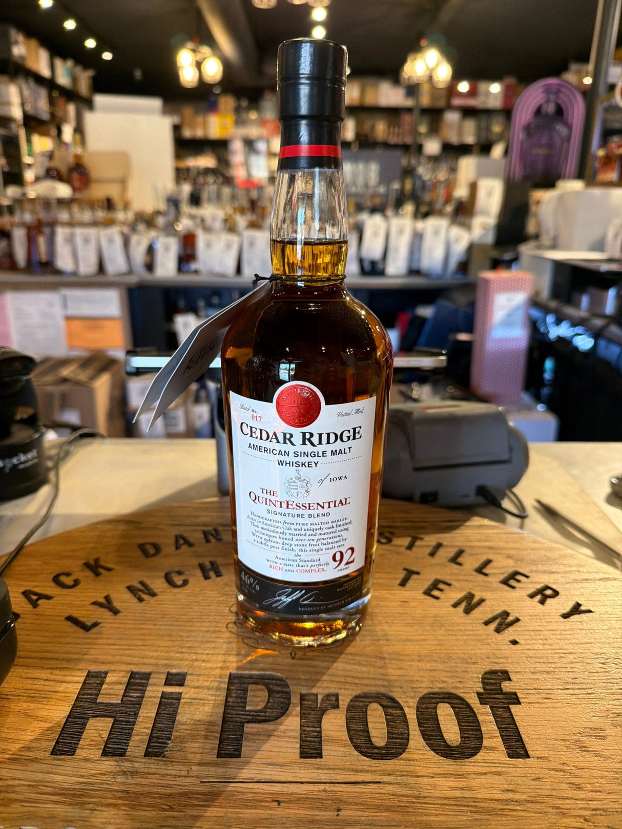 Cedar Ridge The Quintessential American Single Malt Whiskey 750ml - Hi Proof - Cedar Ridge