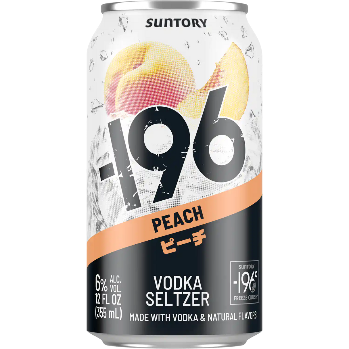 196 Vodka Cocktail Seltzer Peach 4/Pk 355ml