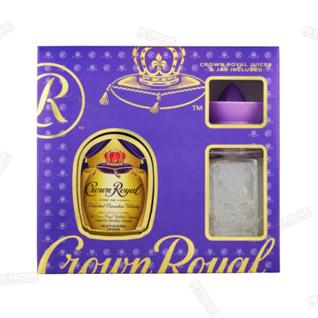 CROWN ROYAL WHISKY GIFT PACK W/ JUICER AND JAR CANADIAN 750ML - Hi Proof - Crown Royal
