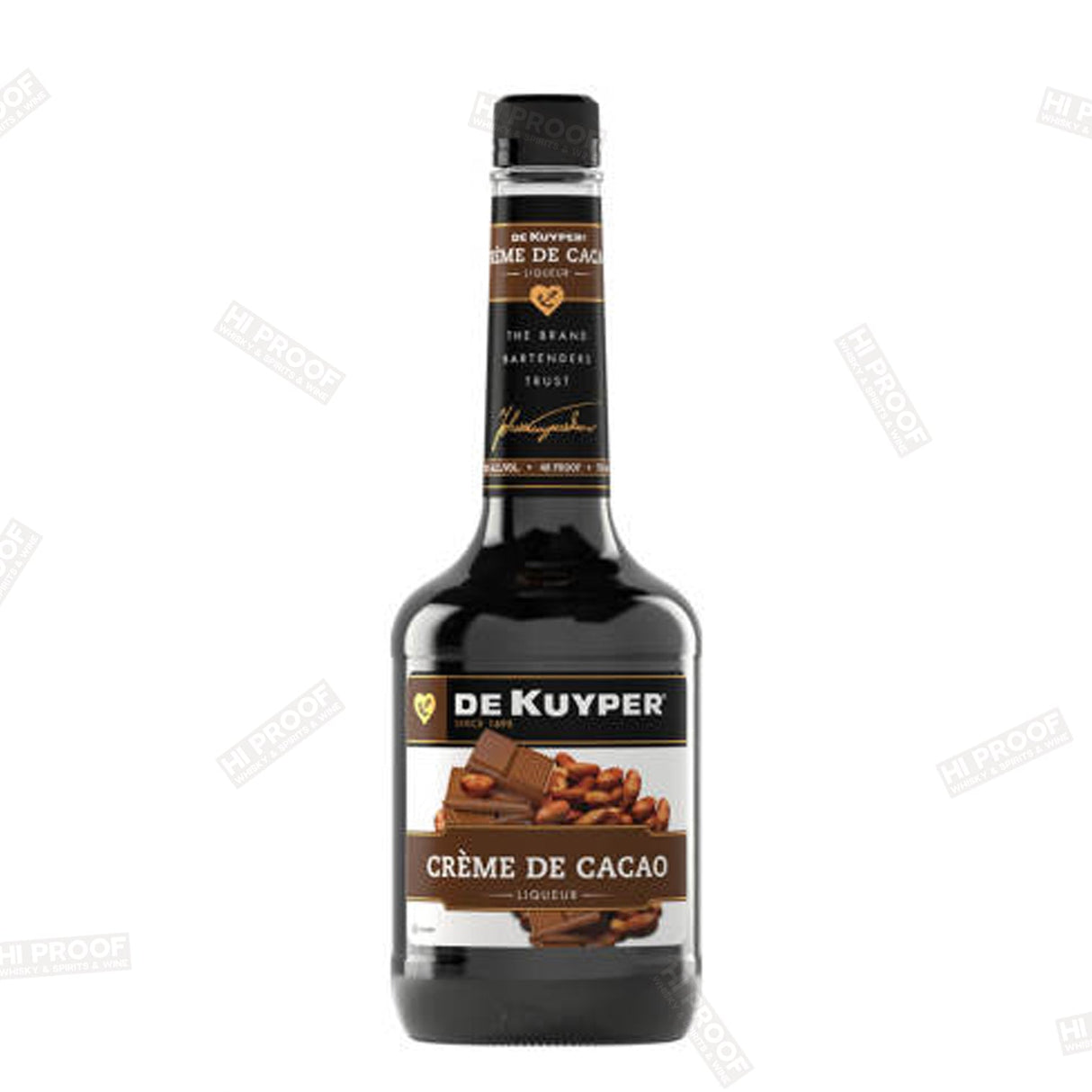 DeKuyper Dark Creme De Cacao Liqueur 1L - Hi Proof - DeKuyper