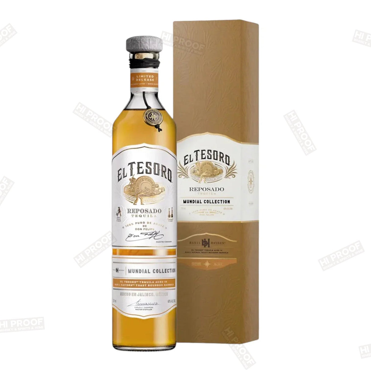 El Tesoro Mundial Reposado Basil Hayden Toast Edition Tequila 750ml - Hi Proof - El Tesoro