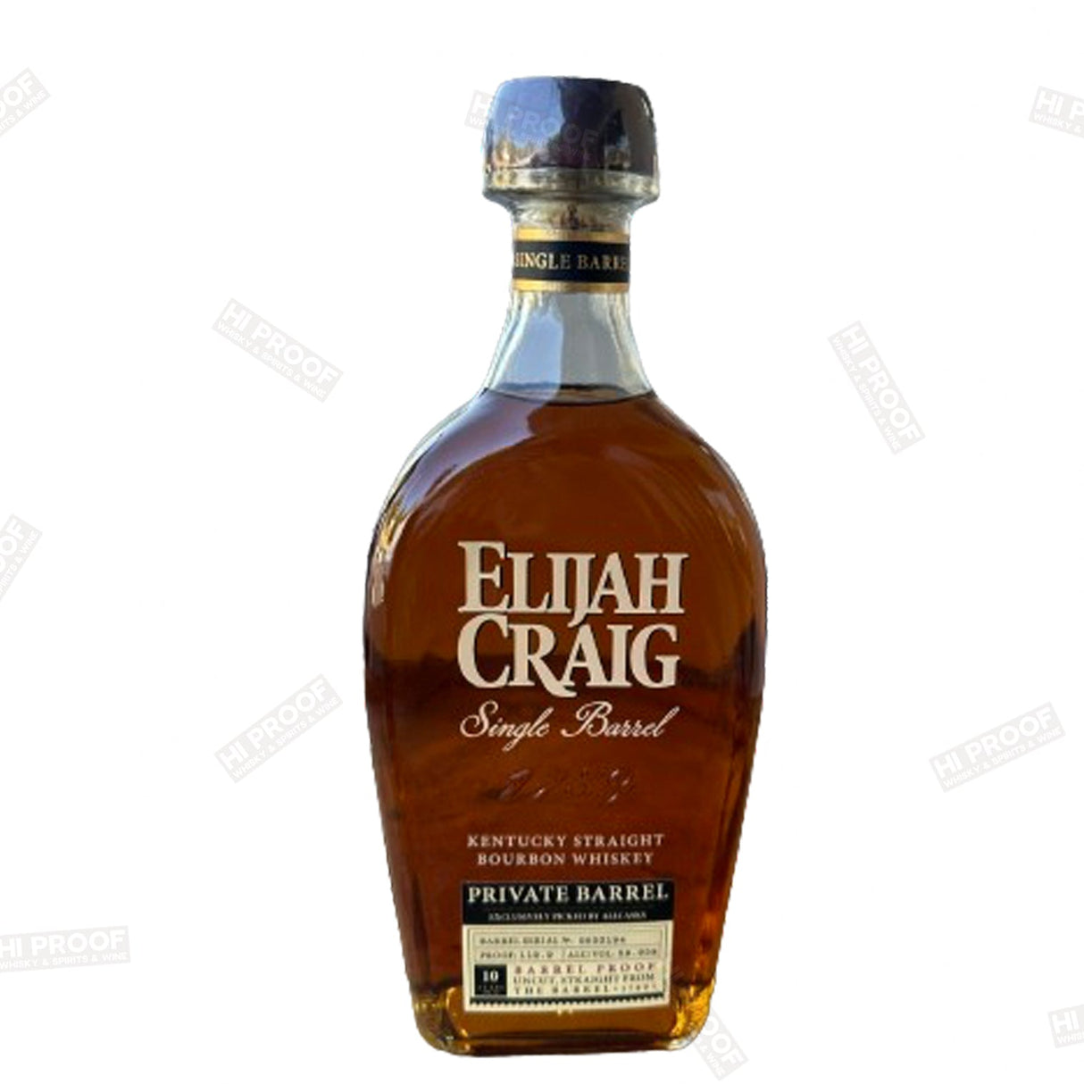 Elijah Craig Single Barrel "Private Barrel" 10 Years Barrel Proof 750ml - Hi Proof - Elijah craig