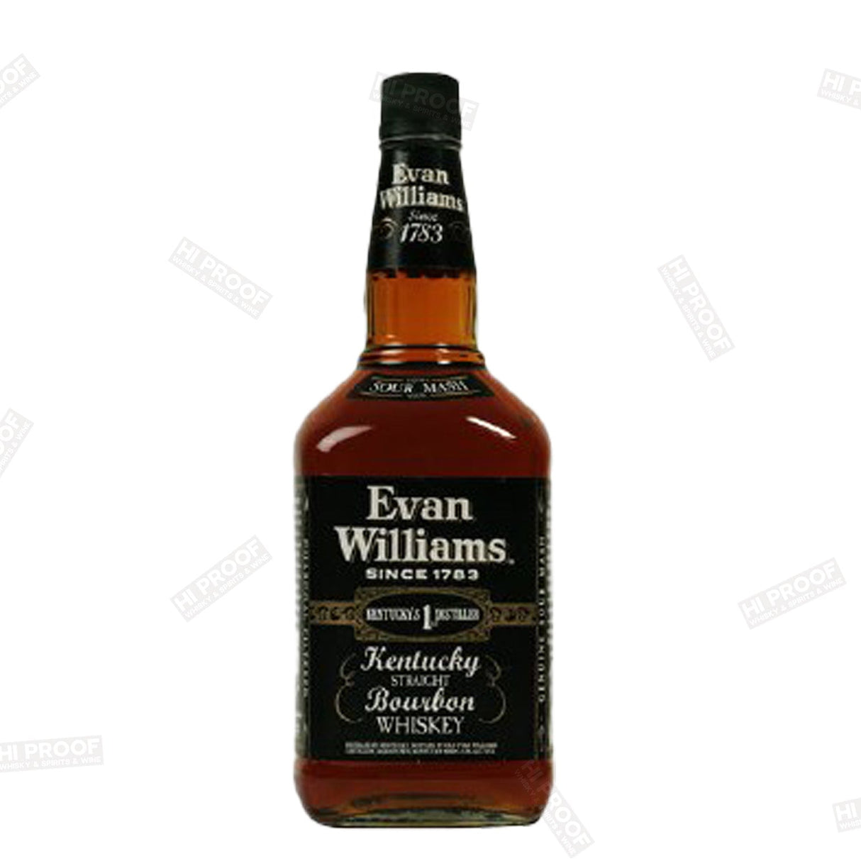 Evan Williams Black Label Kentucky Straight Bourbon Whiskey 750ml - 86 Proof Premium Aged Bourbon - Hi Proof - Evan Williams