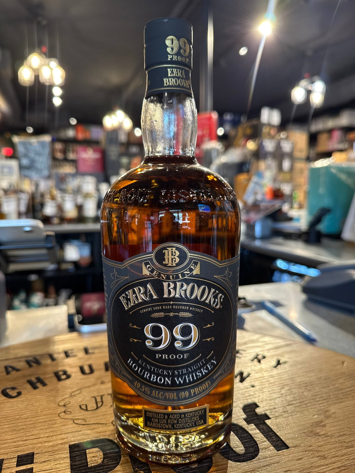 Ezra Brooks Straight Bourbon 99 proof Whiskey 750ml - Hi Proof - Ezra