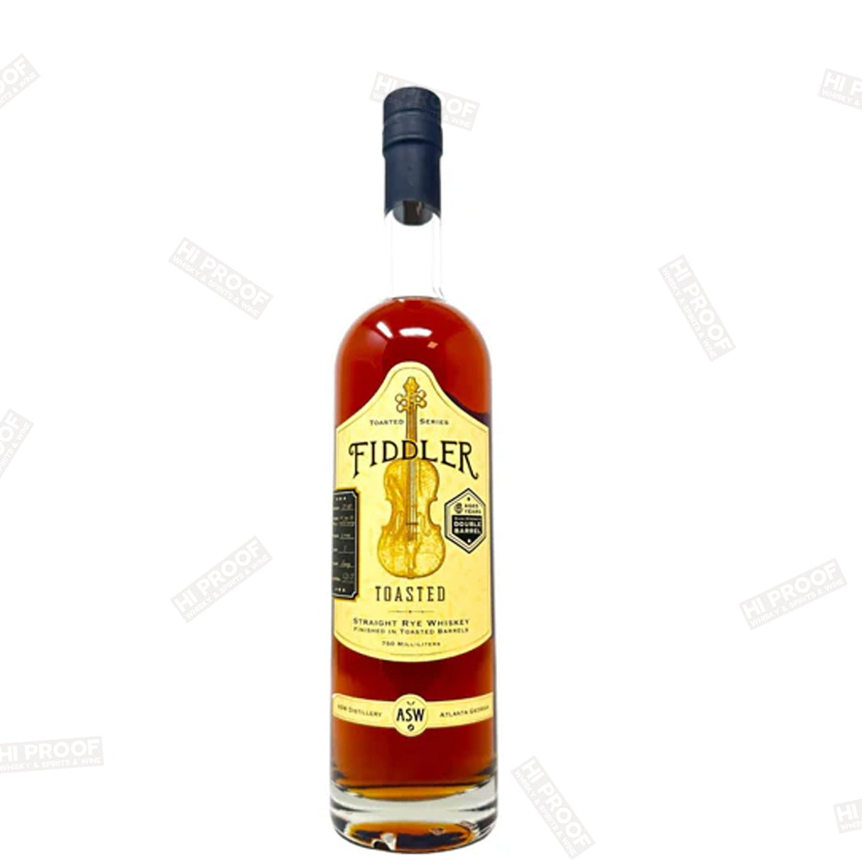 Fiddler Toasted Straight Rye Whiskey - 750ml - Hi Proof - Fiddler