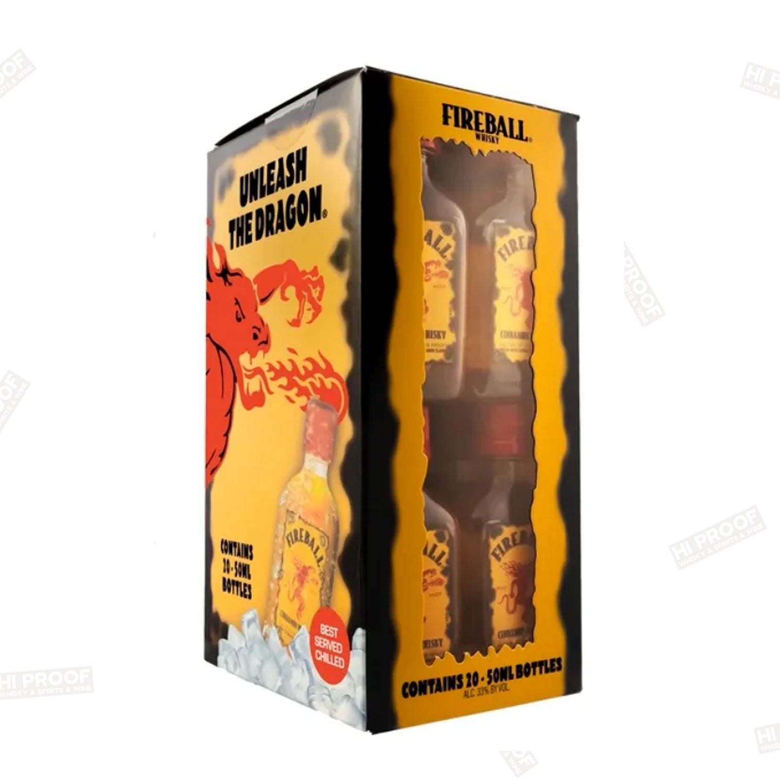 Fireball 50ml 20-Pack - Cinnamon Whiskey Shots – Hi Proof