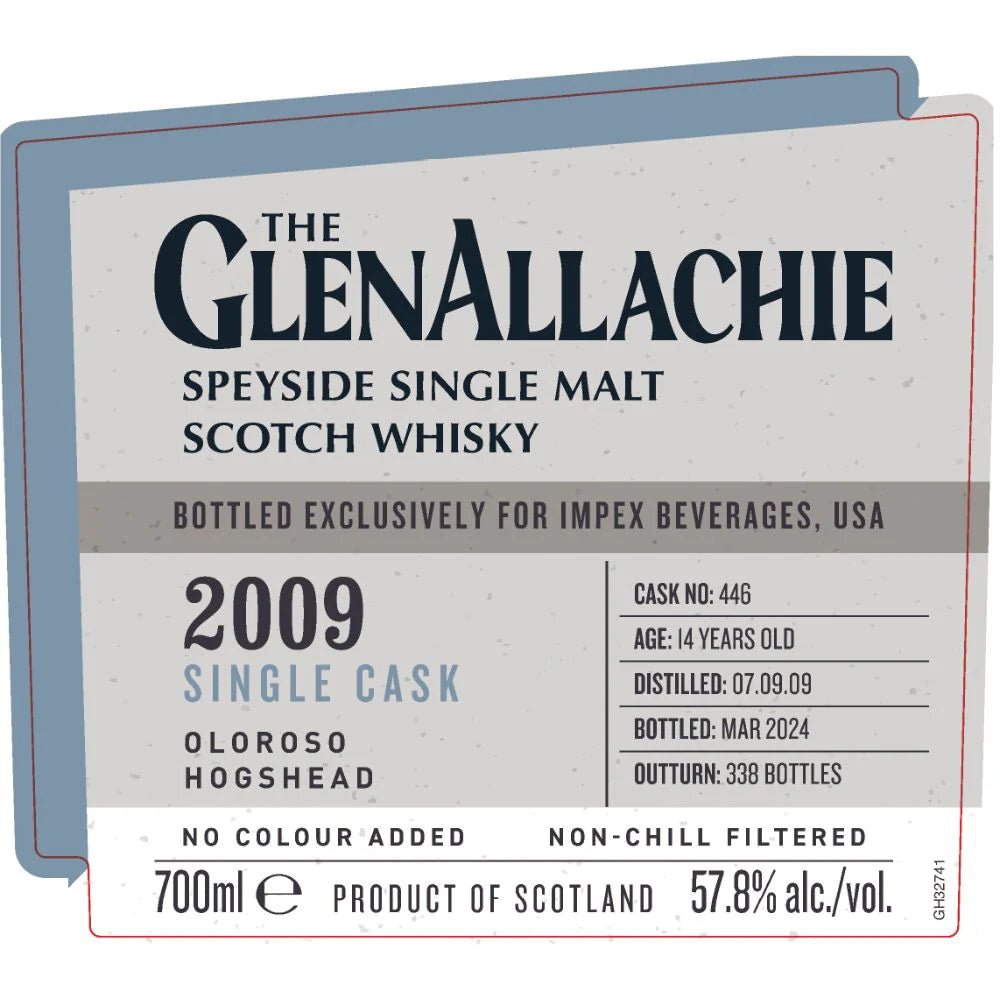 GlenAllachie 2009 Single Cask 14 years CASK 446 - Hi Proof - Glenallachie
