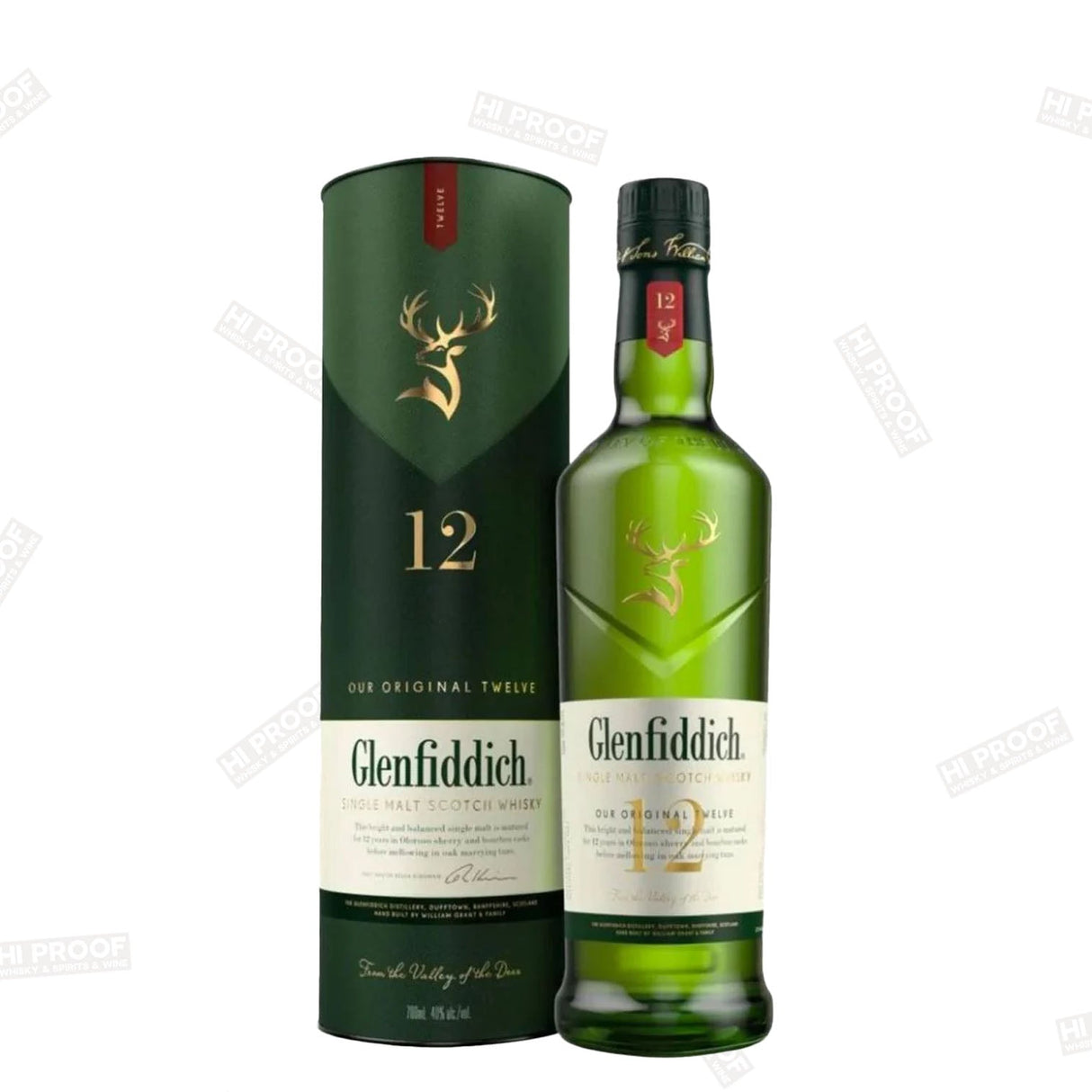 Glenfiddich 12 Year Old Highland Single Malt Scotch 750ml - Hi Proof - Glenfiddich