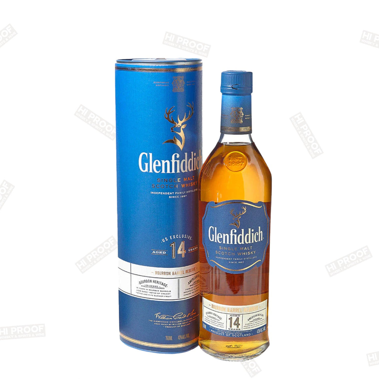 Glenfiddich Bourbon Barrel Reserve 14 Year Old Single Malt Scotch Whisky - Hi Proof - Glenfiddich