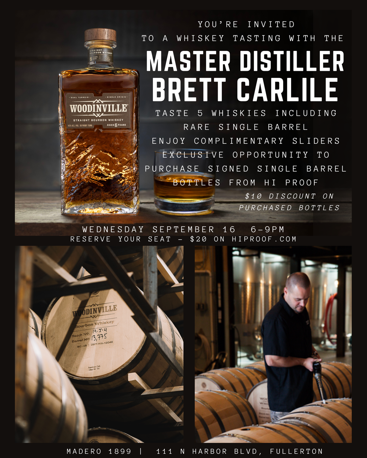An Evening with Woodinville Master Distiller Brett Carlile | Whiskey Tasting