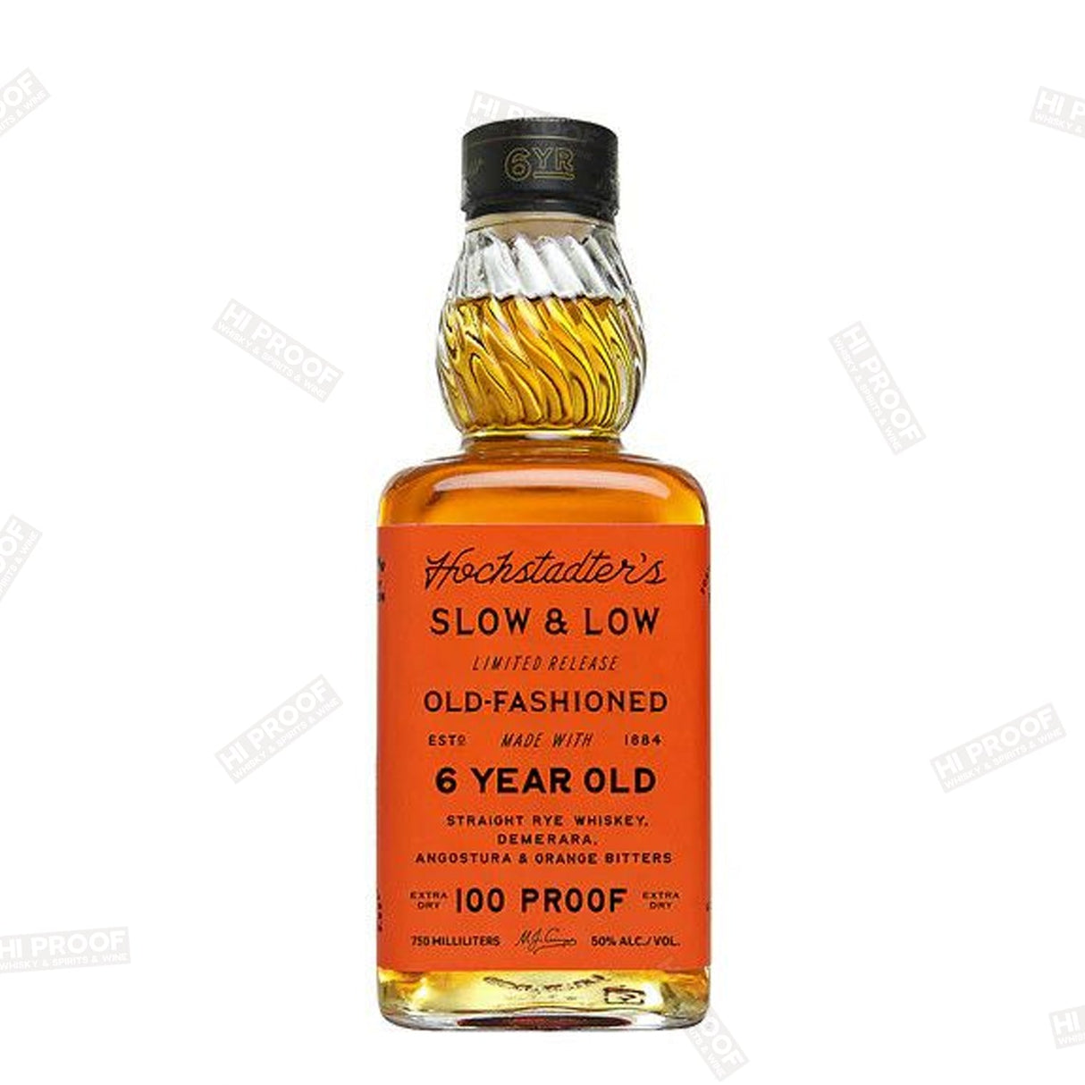 Hochstadter's Slow & Low Old Fashioned Straight Rye 6 Year 750ml - Hi Proof - Hochstadter's