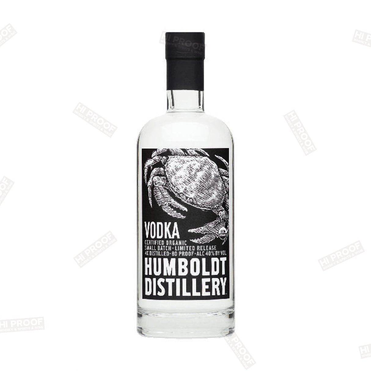 Humboldt Distillery Organic Vodka 750ml - Premium American Sugarcane Vodka with Vanilla & Citrus Notes - Hi Proof - Humboldt