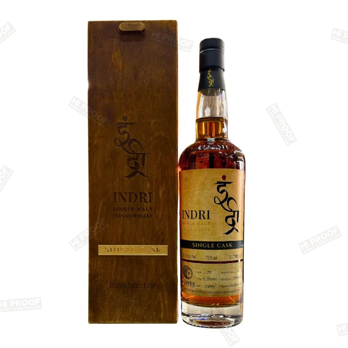 Indri Single Malt Indian Whiskey Cask 1151 - 750ml - Hi Proof - Indri