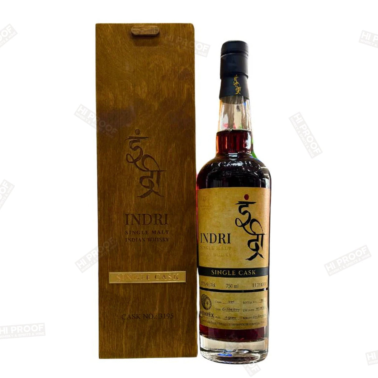 Indri Single Malt Indian Whiskey Cask 3195 - 750ml - Hi Proof - Indri