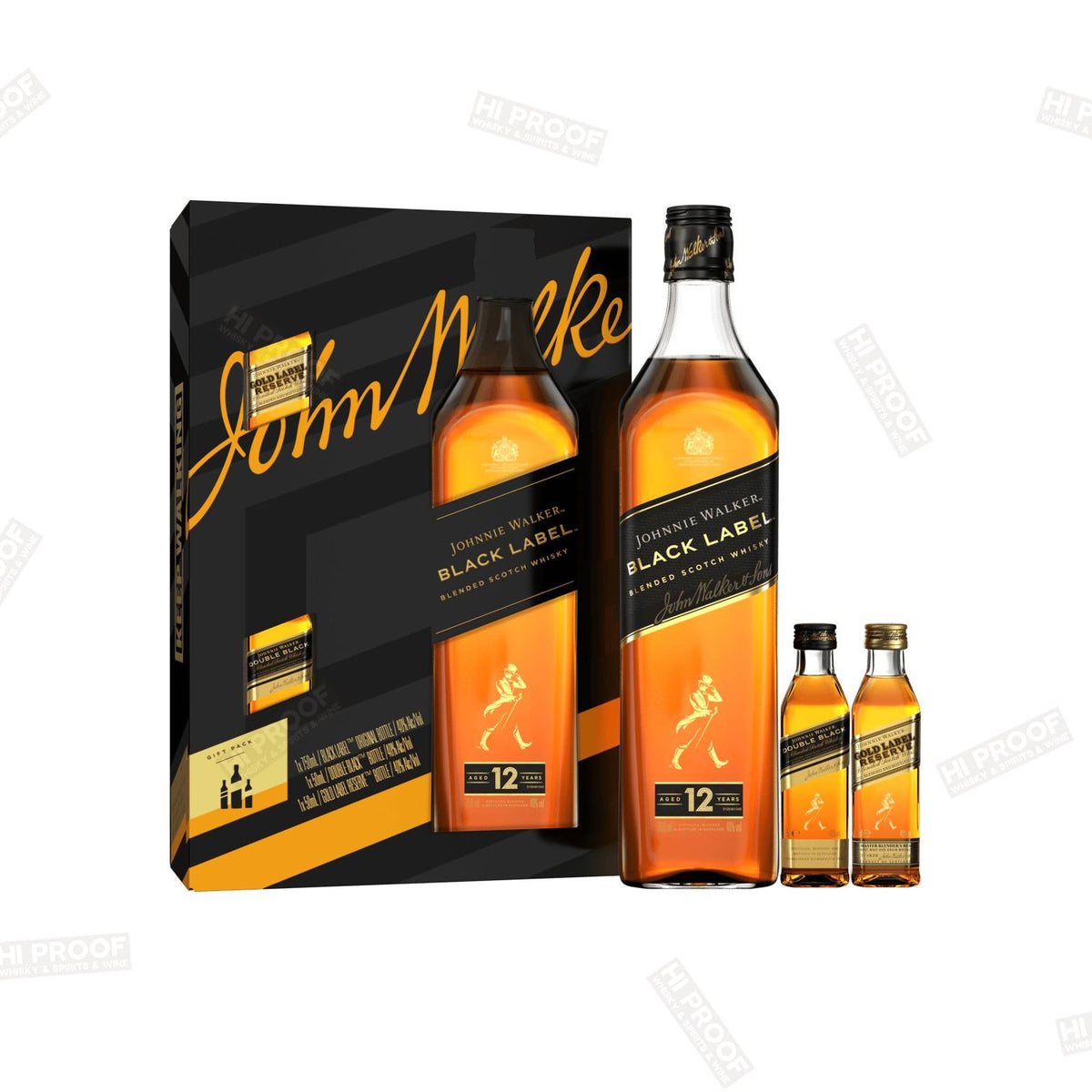 Johnnie Walker Black Label Gift Pack 750ml + 50ml – Hi Proof