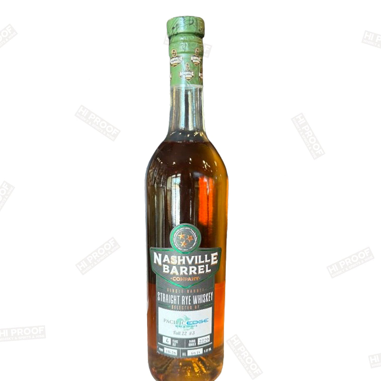 Nashville Barrel Company 6 year old Straight Rye Whisky 750ml - Hi Proof - Nashville Barrel
