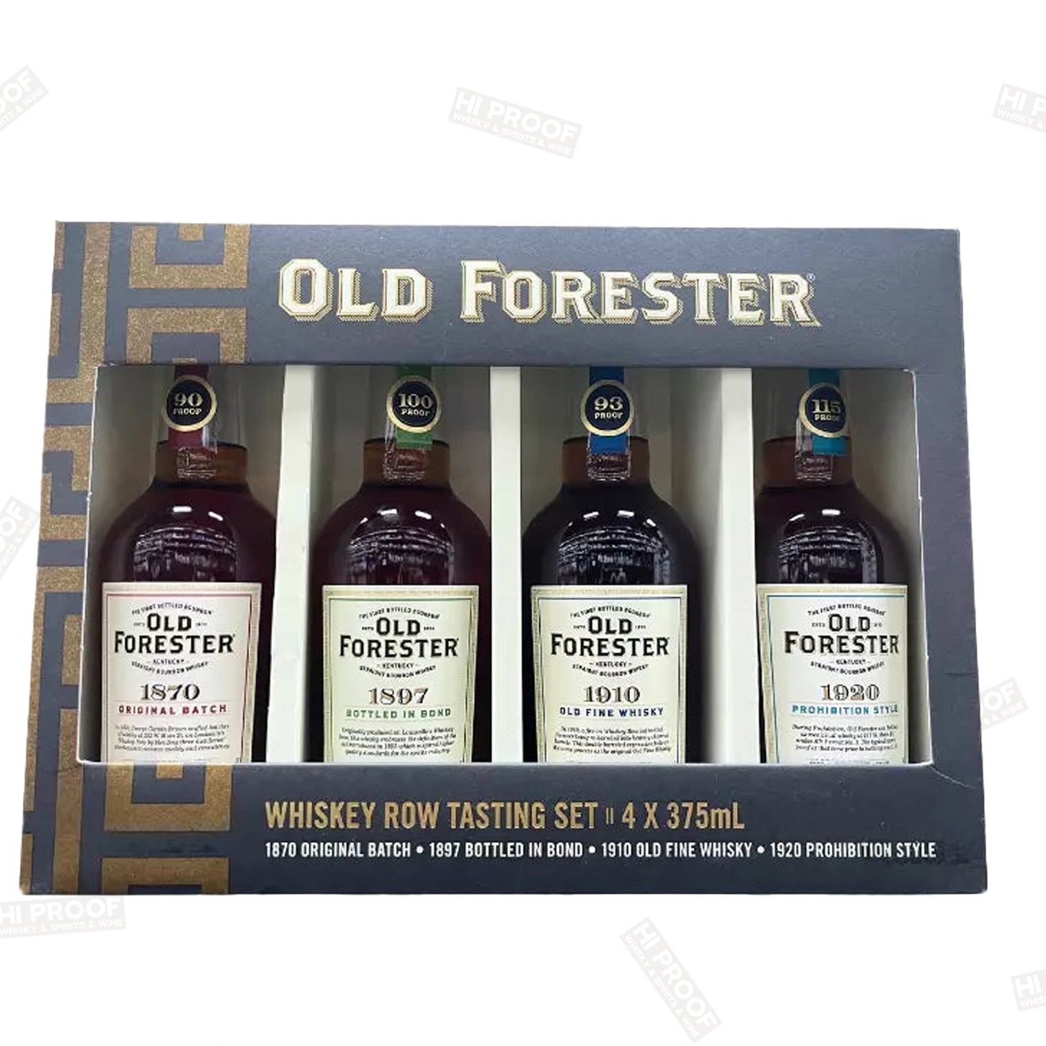 Old Forester Whiskey Row Tasting Set 4x375ml – Hi Proof