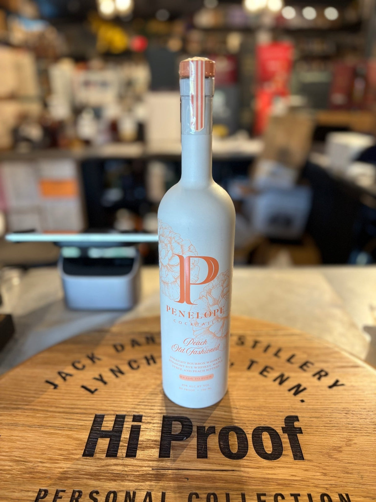 Penelope Peach Old Fashioned Ready to Pour Cocktail 750ml - Premium Craft Whiskey Cocktail - Hi Proof - Penelope
