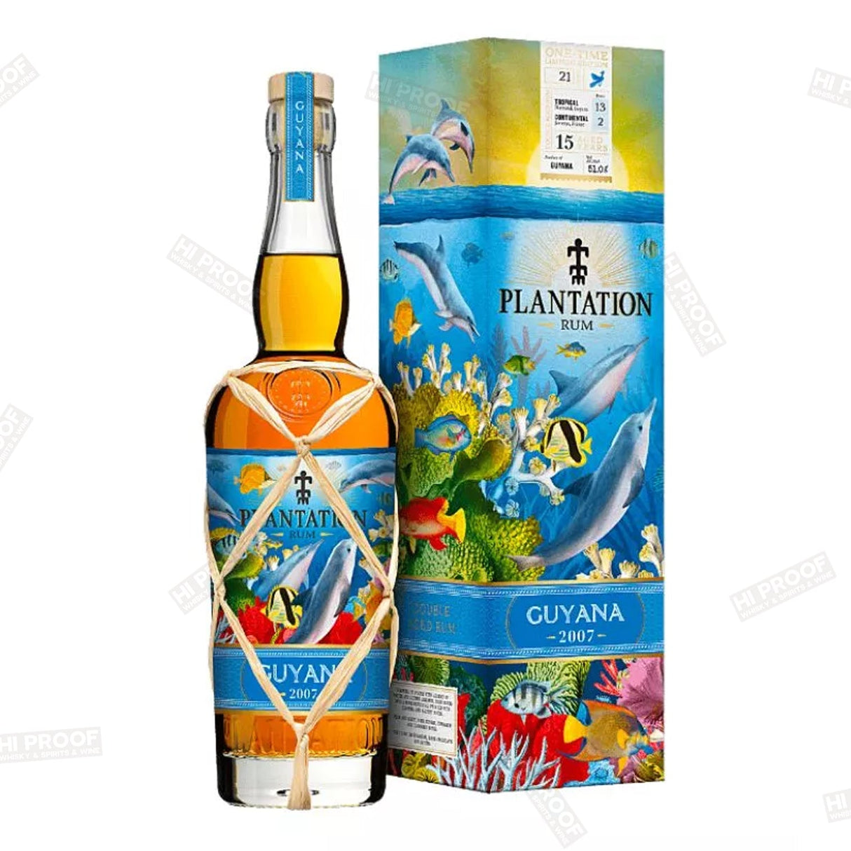 Plantation Guyana 2007 15 Year Vintage Collection Rum 750m - Hi Proof - Plantation