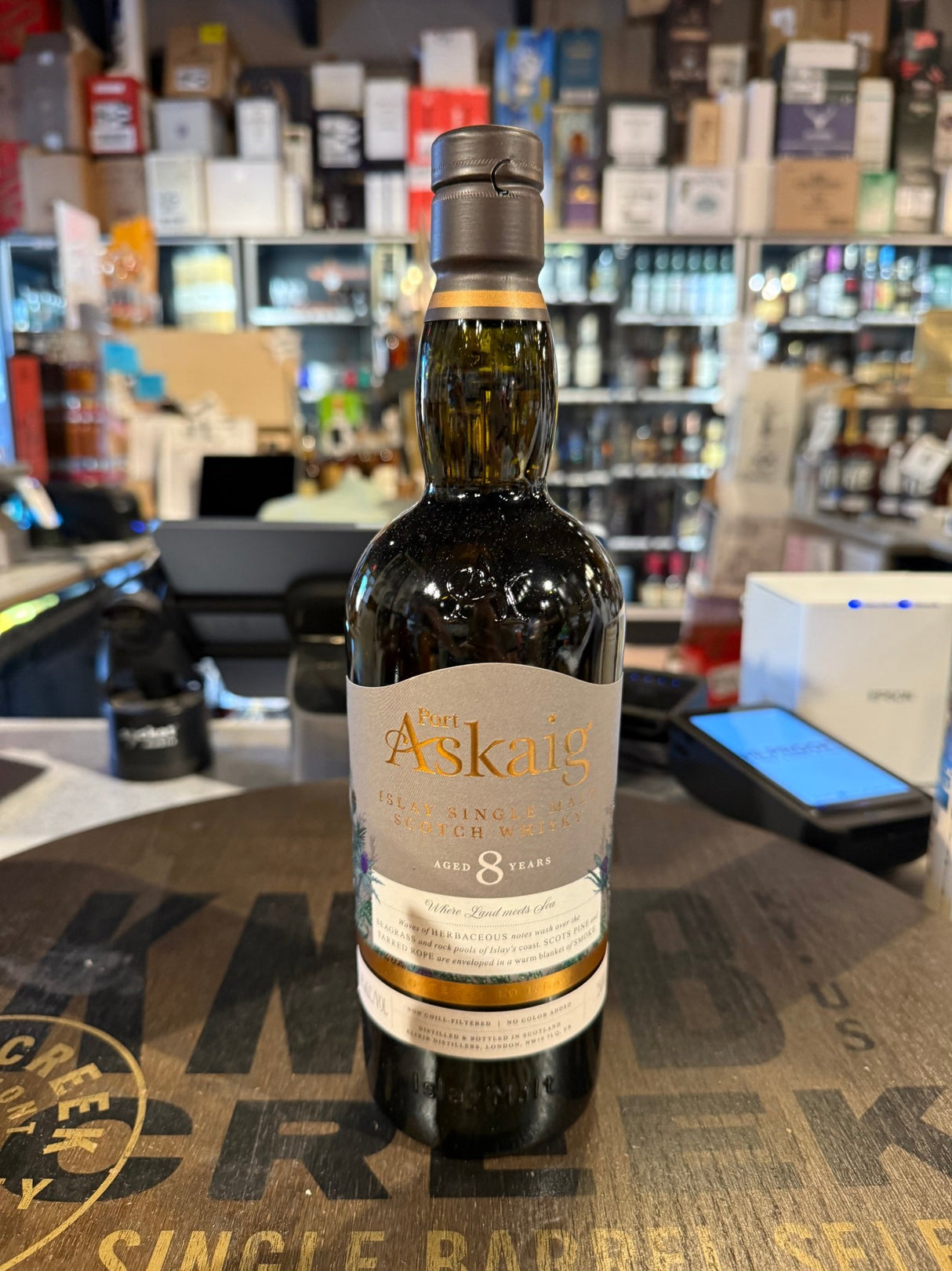 PORT ASKAIG ISLAY SINGLE MALT SCOTCH WHISKY AGED 8 YEARS 750ML - Hi Proof - PORT ASKAIG