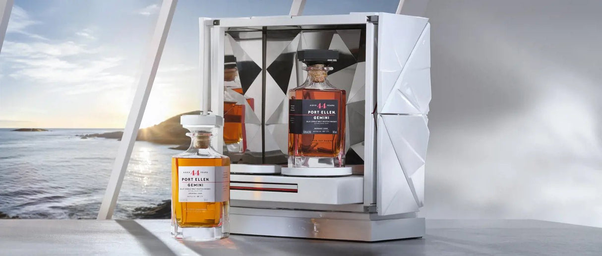 Port Ellen Gemini 1978 Limited Edition 44 years Twin Whiskies ( 700 ml x 2 ) - Hi Proof - PORT ELLEN