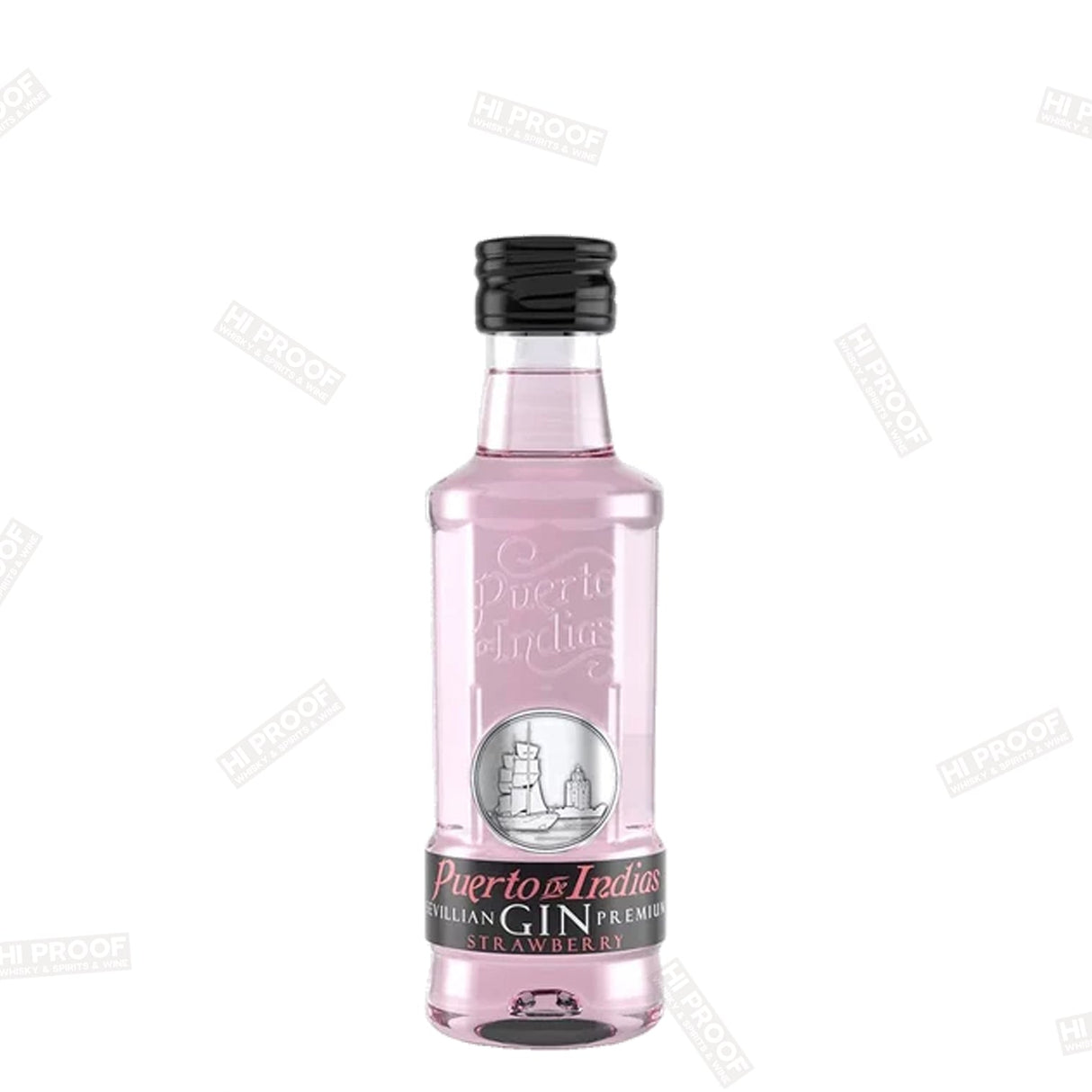 PUERTO DE INDIAS SEVILLIAN PREMIUM GIN STRAWBERRY SPAIN 50ML - Hi Proof - Puerto