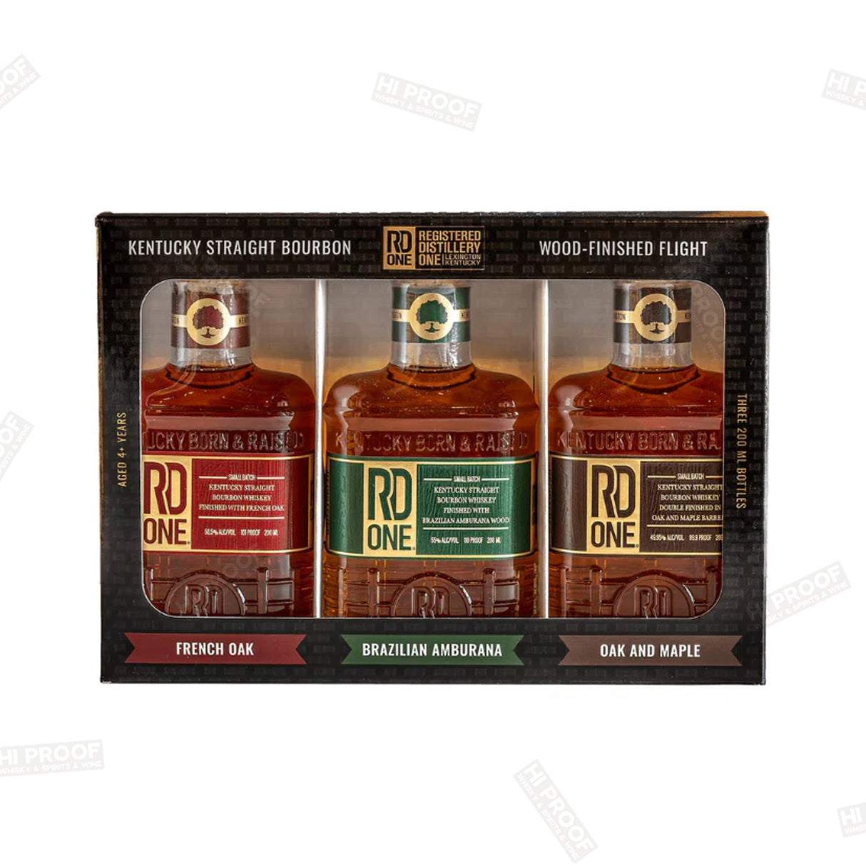 RD One Kentucky Straight Bourbon Wood - Finished Flight Tasting Set 200mL - Hi Proof - RD One