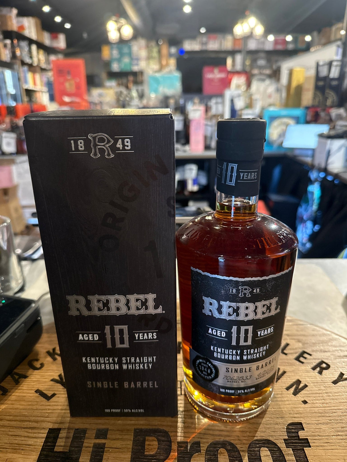 Rebel 10 Years Bourbon 750mL - Hi Proof - Rebel