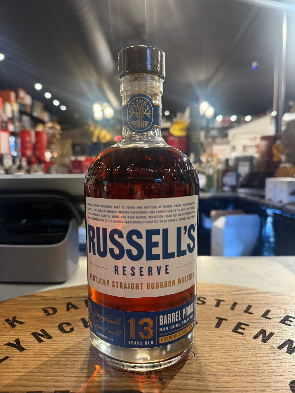 Russell’s Reserve 13 Year Old Barrel‑Proof Bourbon, 123.8 Proof (61.9% ABV) 750 mL - Hi Proof - Russell’s