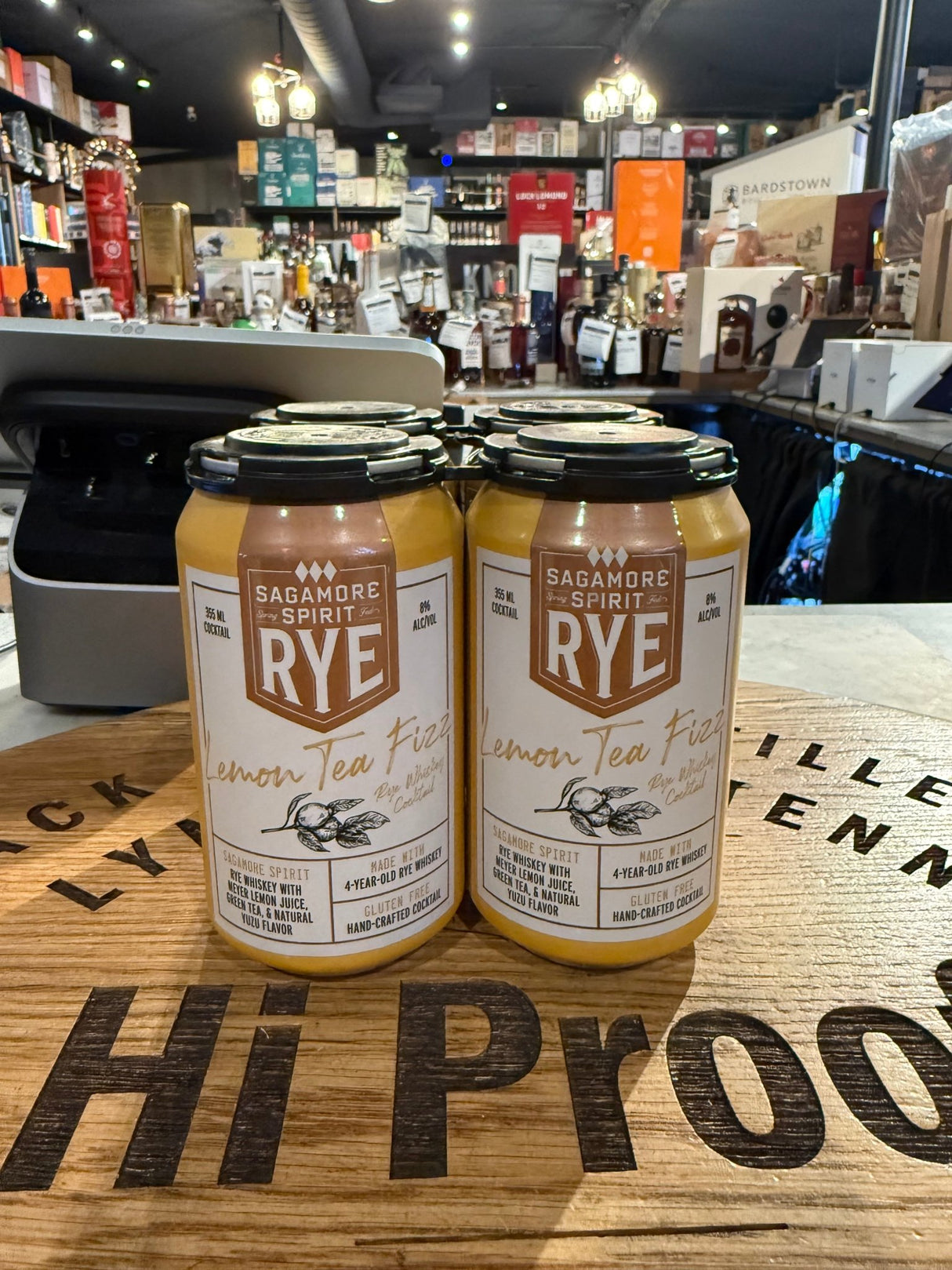 Sagamore Rye Whisky Lemon Tea Fizz 4 Pack * 355mL - Hi Proof - Sagamore
