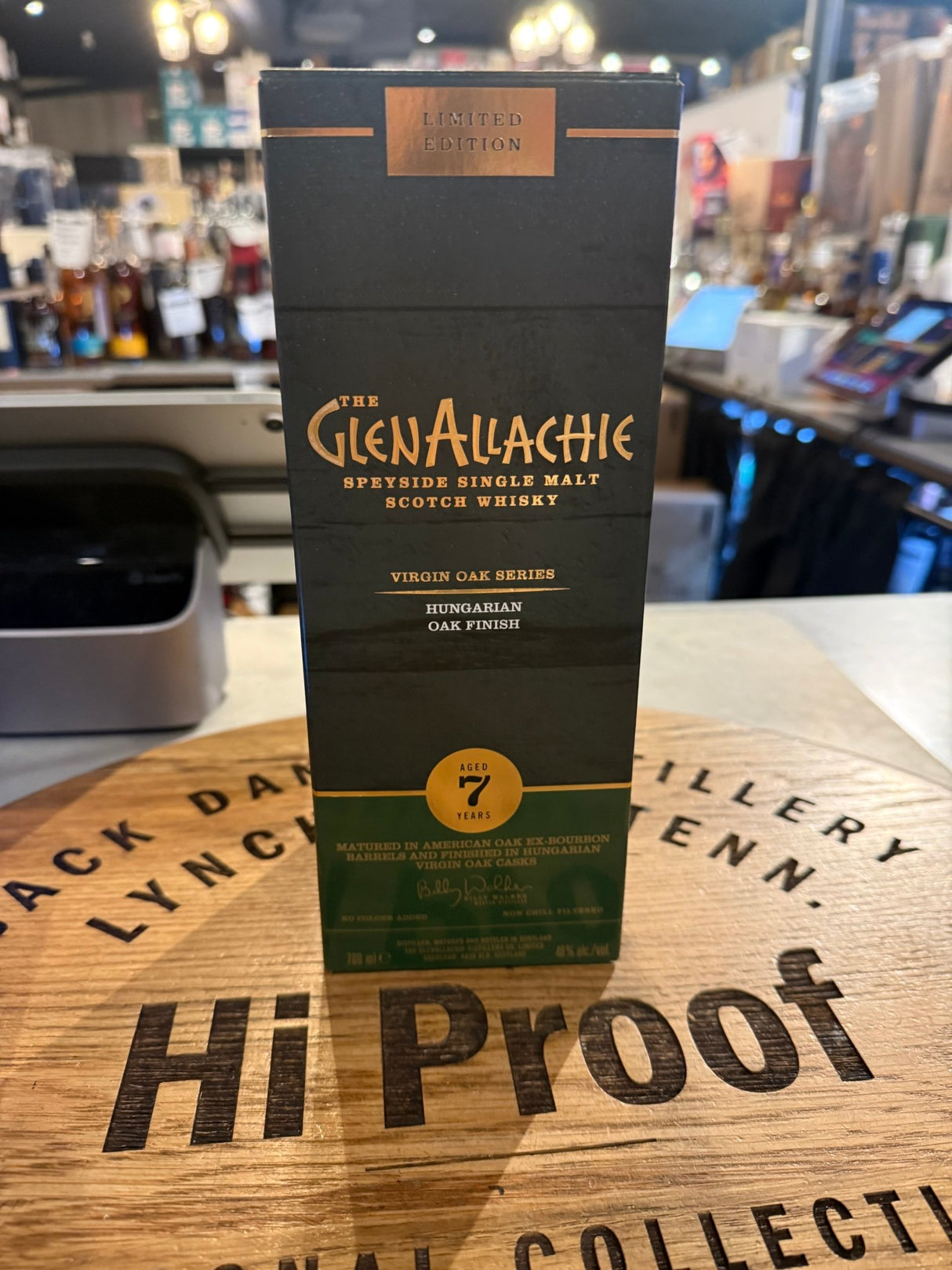 Signed by billy walker - The Glenallachie 7 Year Virgin Oak Series Hungrian Oak Finish Single Malt Whisky 48% Alc 700mL - Hi Proof - Glenallachie