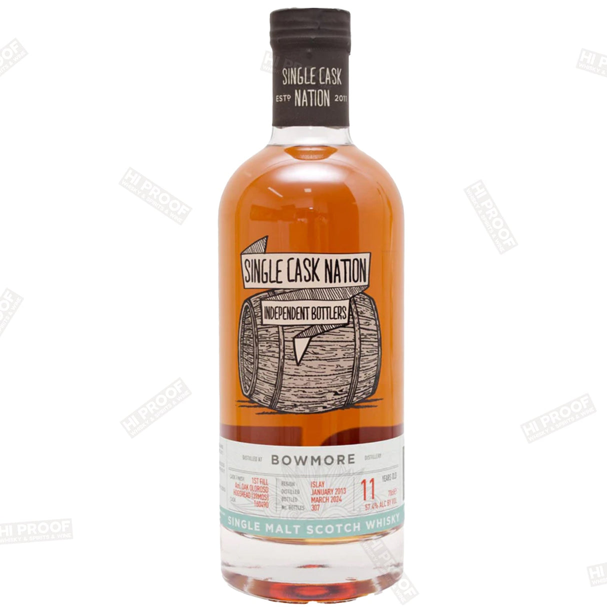 Single Cask Nation Bowmore 2013, 11 Year Cask 160491 750ml - Hi Proof - Single Cask Nation