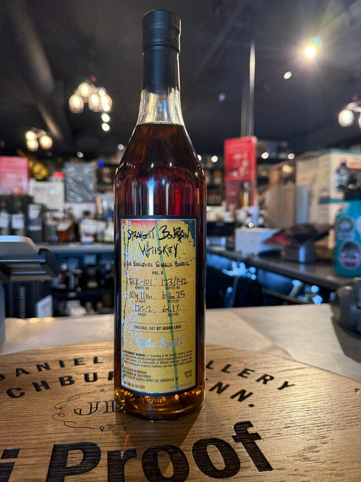SUBTLE SPIRITS Vol 5 BIK - 101 (60/36/4 MASHBILL) 122.2 PROOF 10 Years and 11 month - Hi Proof - Subtle Spirits