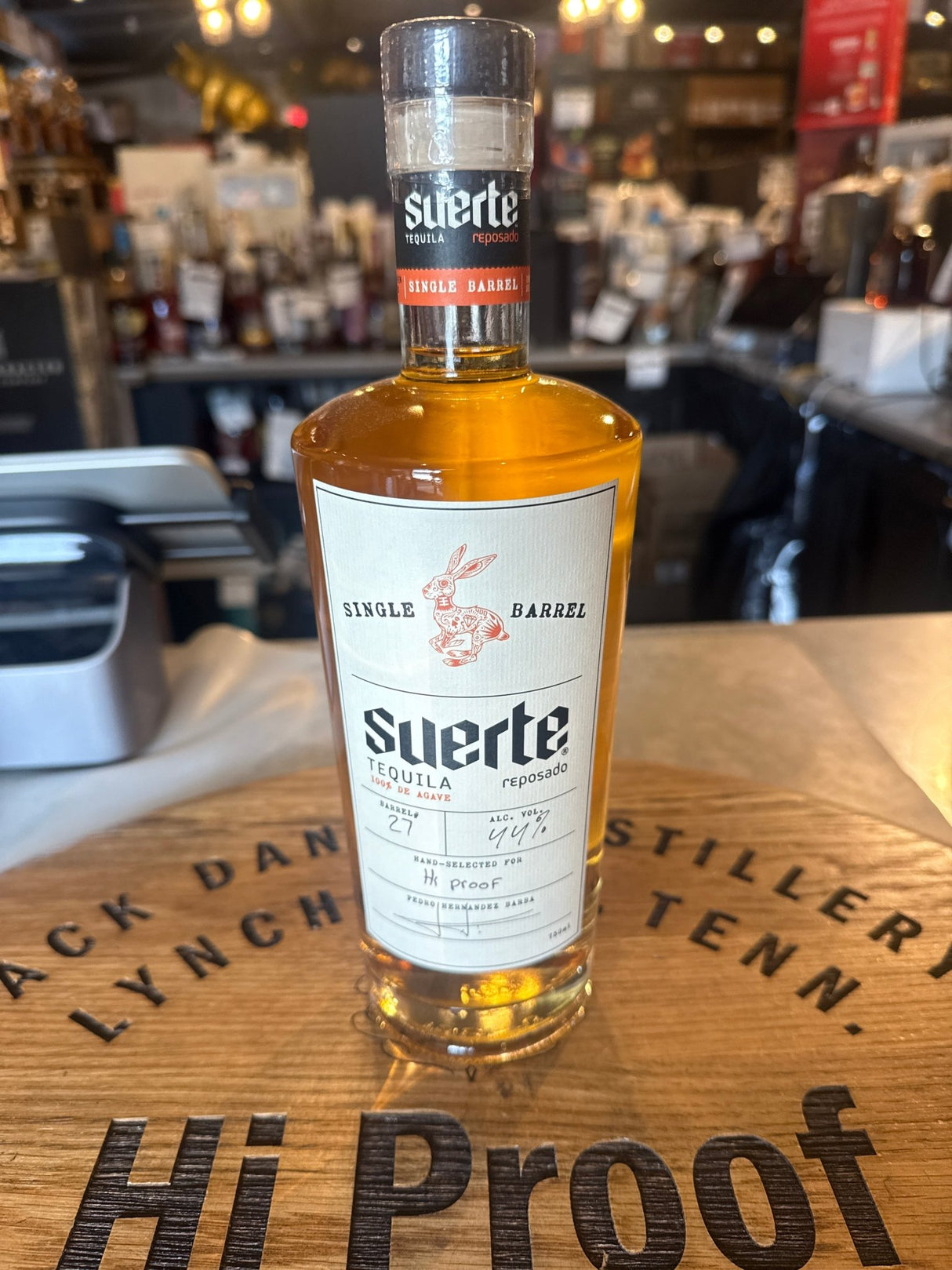 SUERTE REPOSADO TEQUILA SINGLE BARREL 27 HI PROOF STORE PICK 750ML - Hi Proof - Suerte