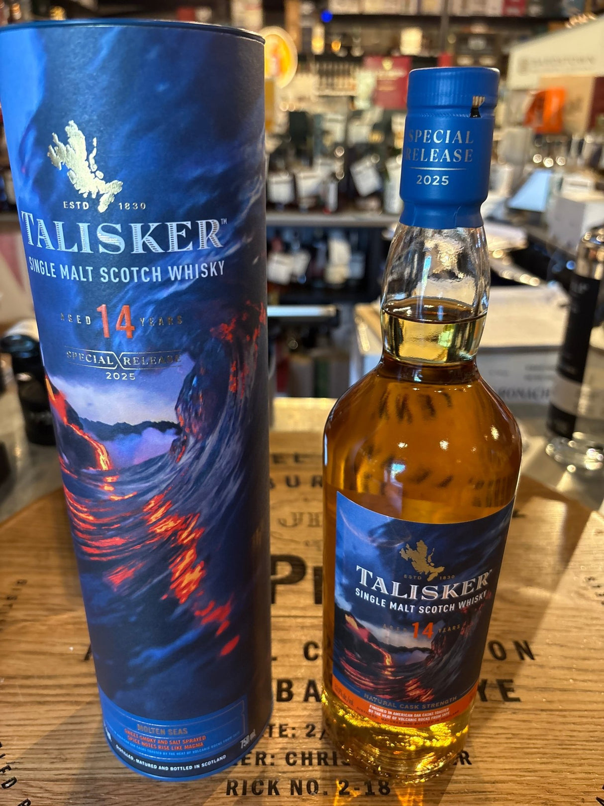 Talisker 14 Year Natural Cask Strength Single Malt Scotch Whisky 750ml 2025 release - Hi Proof - Talisker
