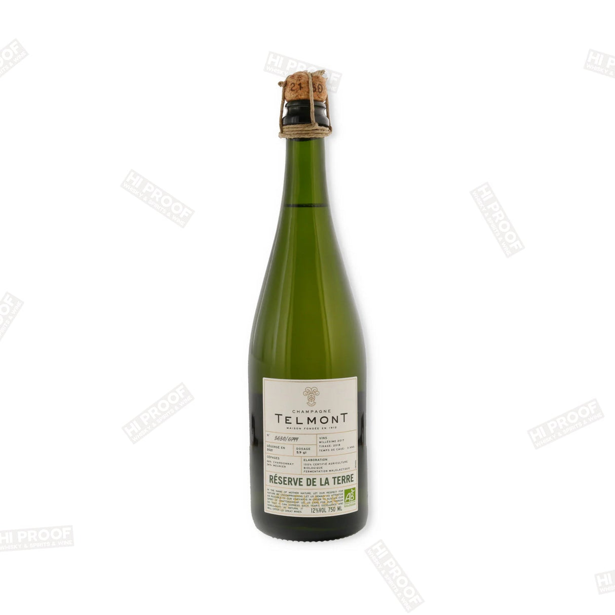 Telmont Reserve de la Terre Champagne 750ml - Hi Proof - Telmont