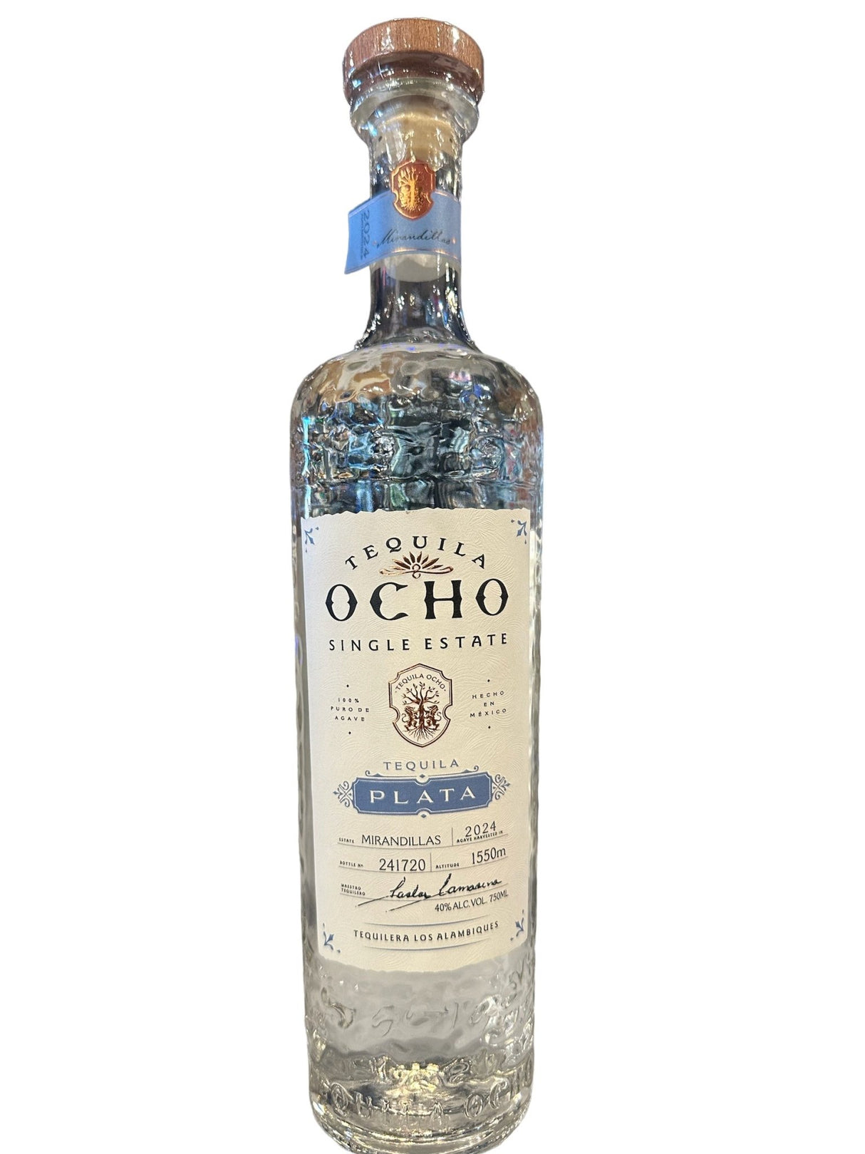 TEQUILA OCHO SINGLE ESTATE PLATA 1L - Hi Proof - Tequila Ocho