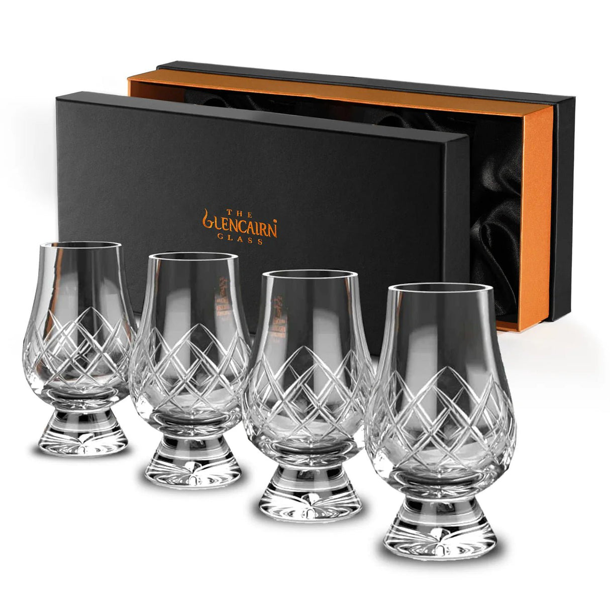 The Glencairn Hand cut Crystal glencairn glass set of 4 with Premium Glencairn Gift Box - Hi Proof - The Glencairn
