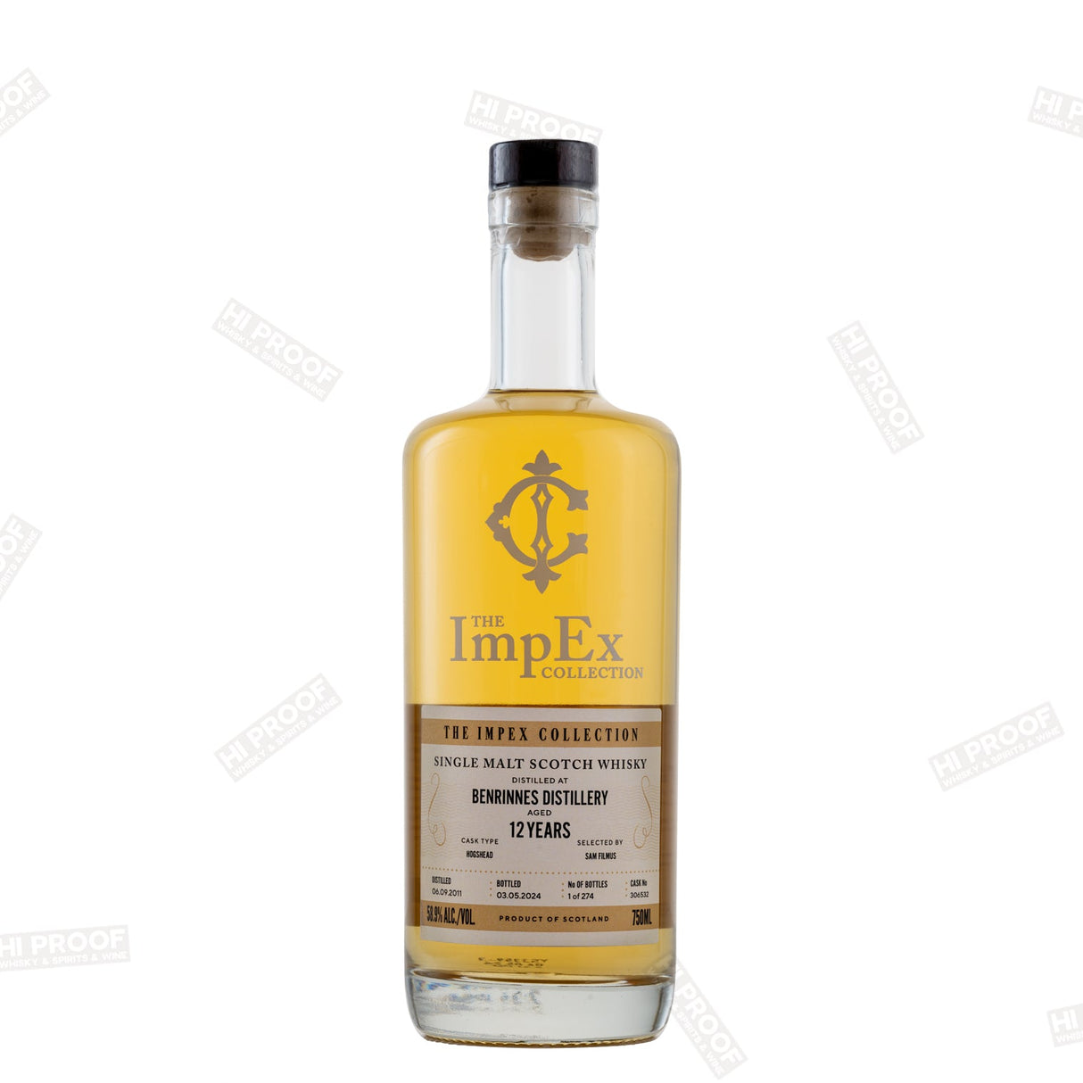 The ImpEx Collection Benrinnes Distillery 2011 12 Year Old Single Malt Whisky 750ml - Hi Proof - The ImpEx