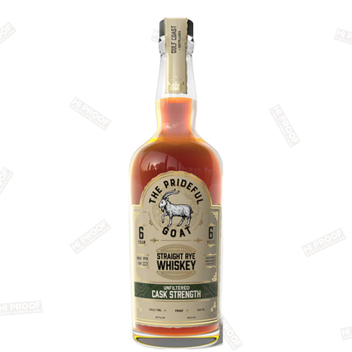 THE PRIDEFUL GOAT 6 YEAR OLD STRAIGHT RYE WHISKEY 750ml - Hi Proof - THE PRIDEFUL GOAT